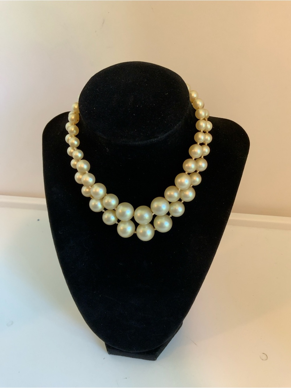 Lustrous Cream Pearl Double-Strand Necklace